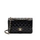 CHANEL Samll Classic Flap Bag in Lambskin - Black