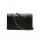 CHANEL Samll Classic Flap Bag in Grained Calfskin - Black & Gold