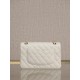 CHANEL Samll Classic Flap Bag in Grained Calfskin - White & Gold