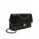 CHANEL Classic 11.12 Flap Bag in Lambskin - Black