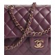 CHANEL Classic 11.12 Flap Bag in Lambskin - Burgundy