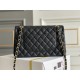 CHANEL Classic 11.12 Flap Bag in Grained Calfskin - Black & Gold