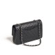 CHANEL Classic 11.12 Flap Bag in Grained Calfskin - Black & Silver