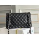 CHANEL Classic 11.12 Flap Bag in Grained Calfskin - Black & Silver