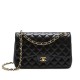 CHANEL Large Classic Flap Bag in Lambskin - Black