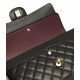 CHANEL Large Classic Flap Bag in Grained Calfskin - Black & Gold