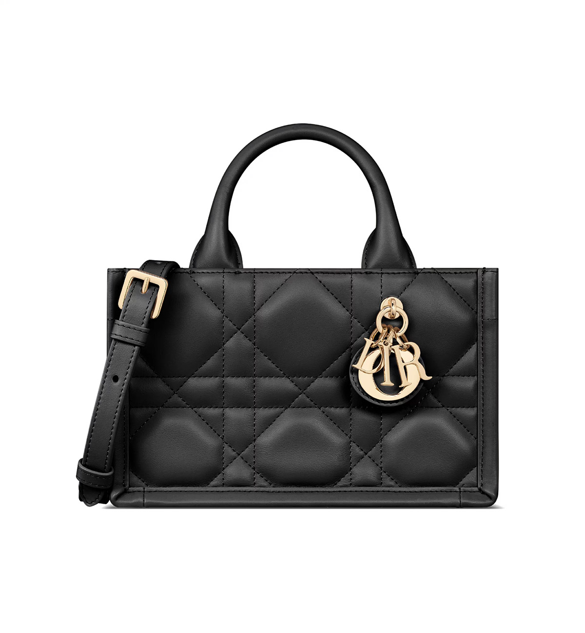 Dior Mini Book Tote Black Macrocannage Calfskin