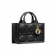 Dior Mini Book Tote Black Macrocannage Calfskin