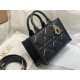 Dior Mini Book Tote Black Macrocannage Calfskin