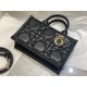 Dior Mini Book Tote Black Macrocannage Calfskin