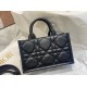 Dior Mini Book Tote Black Macrocannage Calfskin