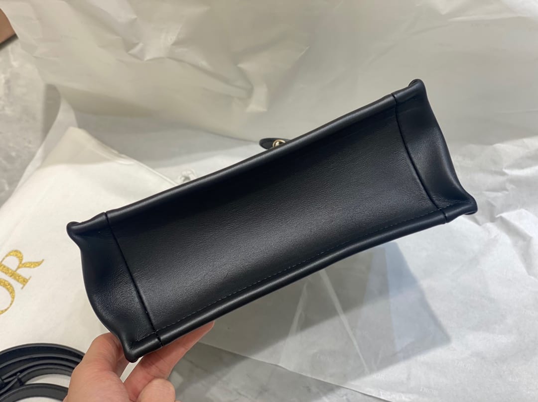 Dior Mini Book Tote Black Macrocannage Calfskin