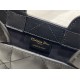 Dior Mini Book Tote Black Macrocannage Calfskin