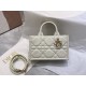 Dior Mini Book Tote Latte Macrocannage Calfskin