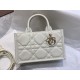 Dior Mini Book Tote Latte Macrocannage Calfskin