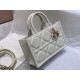 Dior Mini Book Tote Latte Macrocannage Calfskin