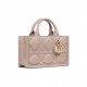 Dior Mini Book Tote Powder Beige Macrocannage Calfskin