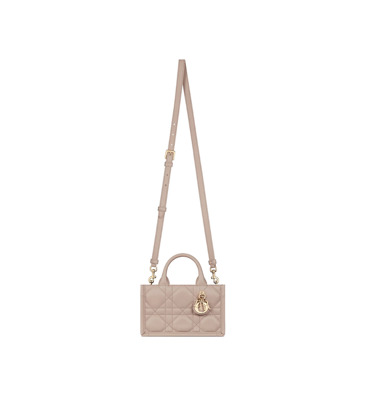 Dior Mini Book Tote Powder Beige Macrocannage Calfskin