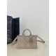 Dior Mini Book Tote Powder Beige Macrocannage Calfskin