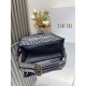 Dior Small Book Tote Blue Dior Oblique Embroidery and Calfskin