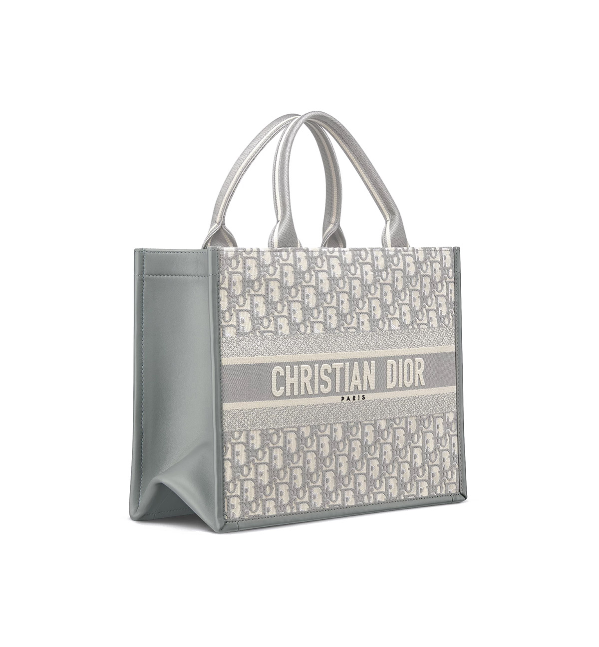 Dior Medium Book Tote Gray Dior Oblique Embroidery and Calfskin