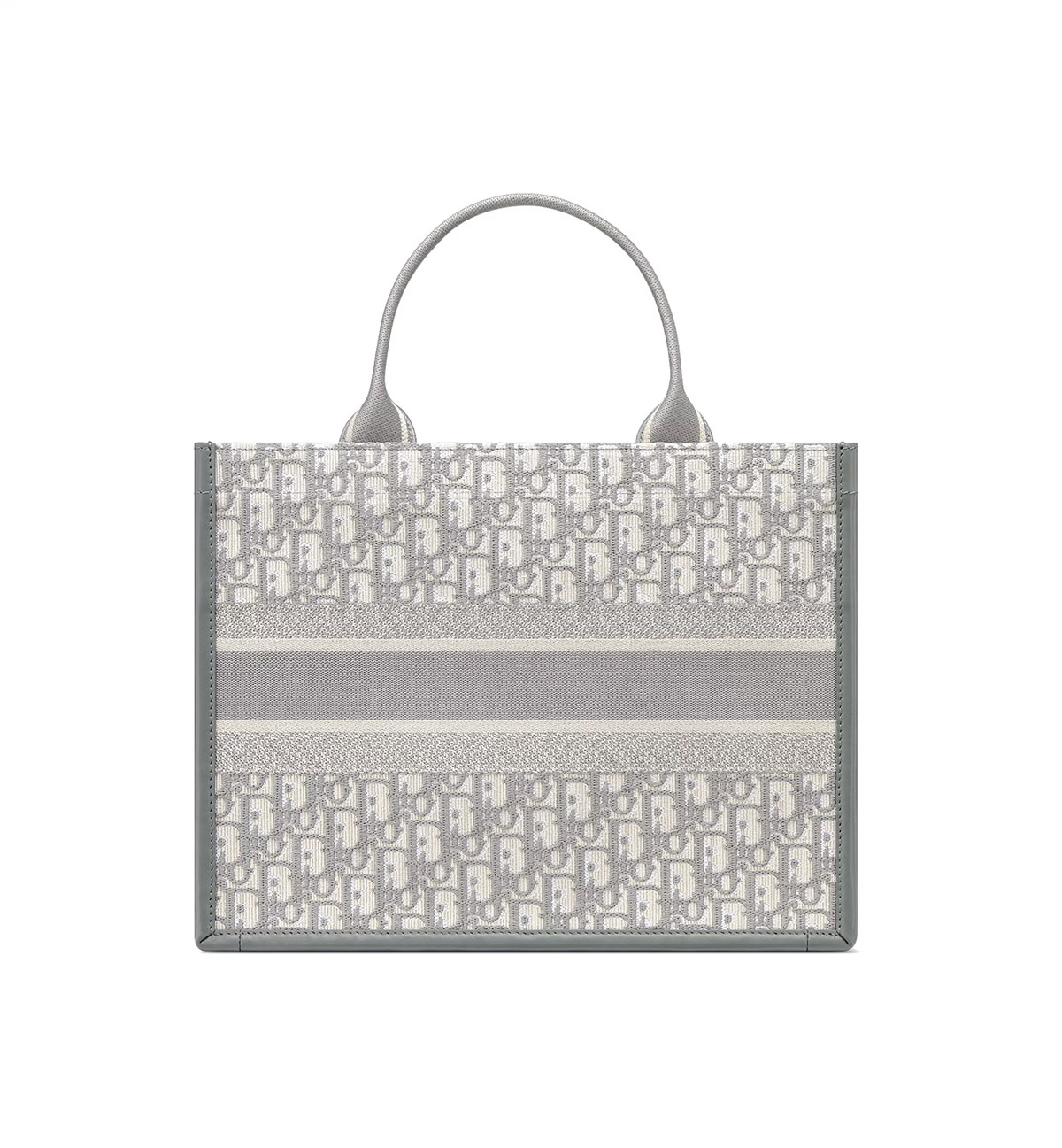 Dior Medium Book Tote Gray Dior Oblique Embroidery and Calfskin