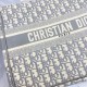 Dior Medium Book Tote Ecru and Gray Dior Oblique Embroidery