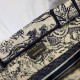 Dior Medium Book Tote Ecru and Blue Toile de Jouy Embroidery