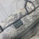 Dior Medium Book Tote Ecru and Gray Toile de Jouy Embroidery