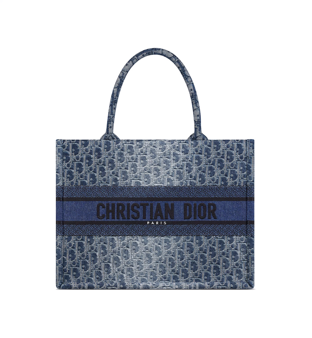 Dior Medium Book Tote Blue Denim Dior Oblique Jacquard