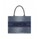 Dior Medium Book Tote Blue Denim Dior Oblique Jacquard