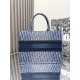 Dior Medium Book Tote Blue Denim Dior Oblique Jacquard