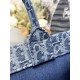 Dior Medium Book Tote Blue Denim Dior Oblique Jacquard