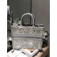 Dior Large Book Tote Ecru and Gray Toile de Jouy Embroidery