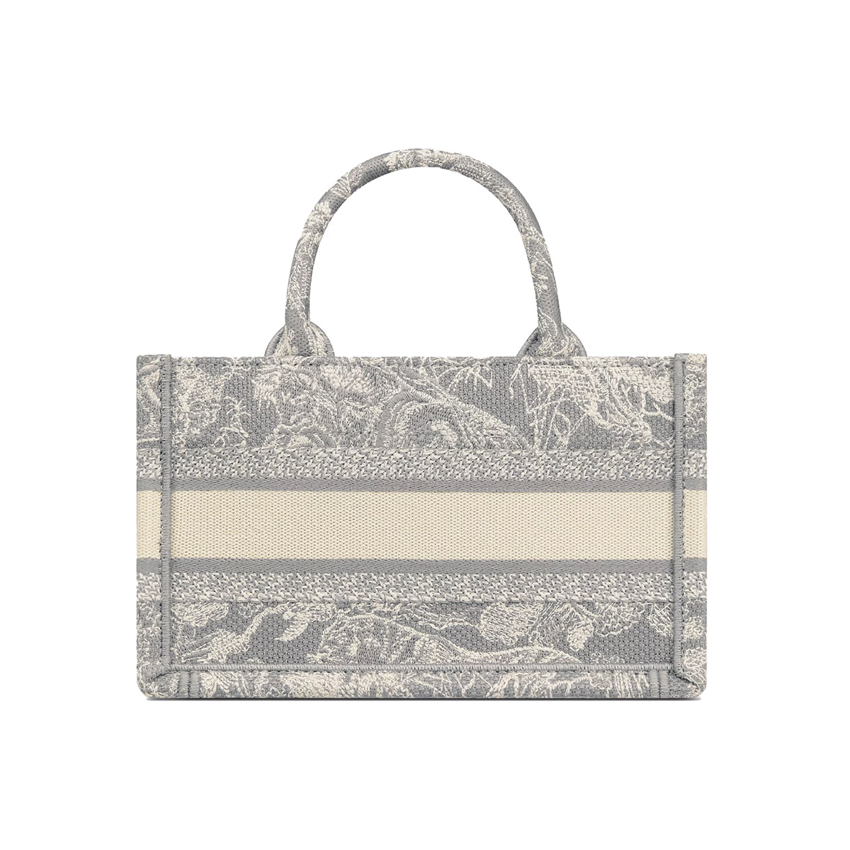 Dior Mini Book Tote Gray Toile de Jouy Embroidery