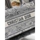 Dior Mini Book Tote Gray Toile de Jouy Embroidery