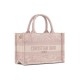 Dior Mini Book Tote Pink Toile de Jouy Embroidery