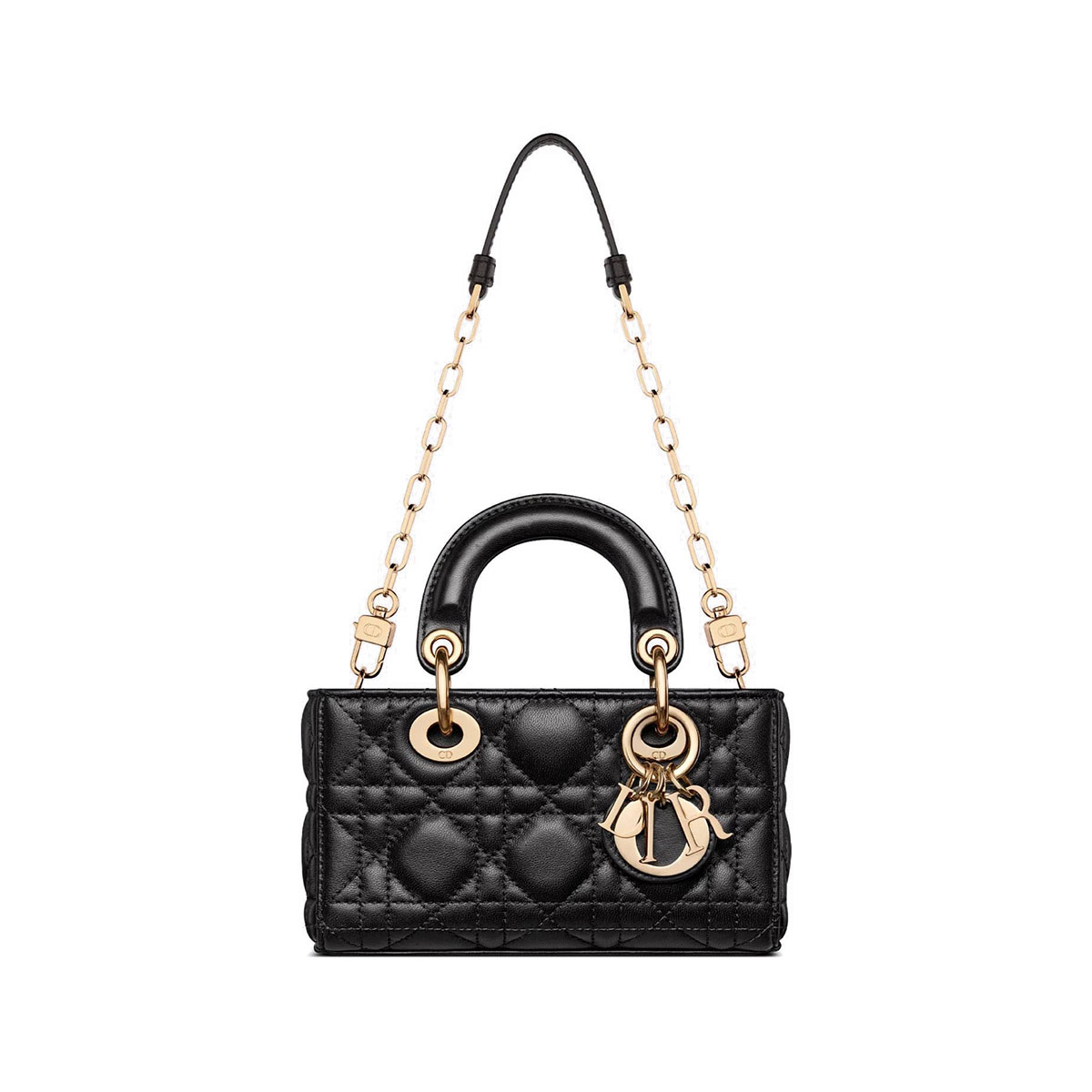 Dior Micro Lady D-Joy Bag in Cannage Lambskin - Black 