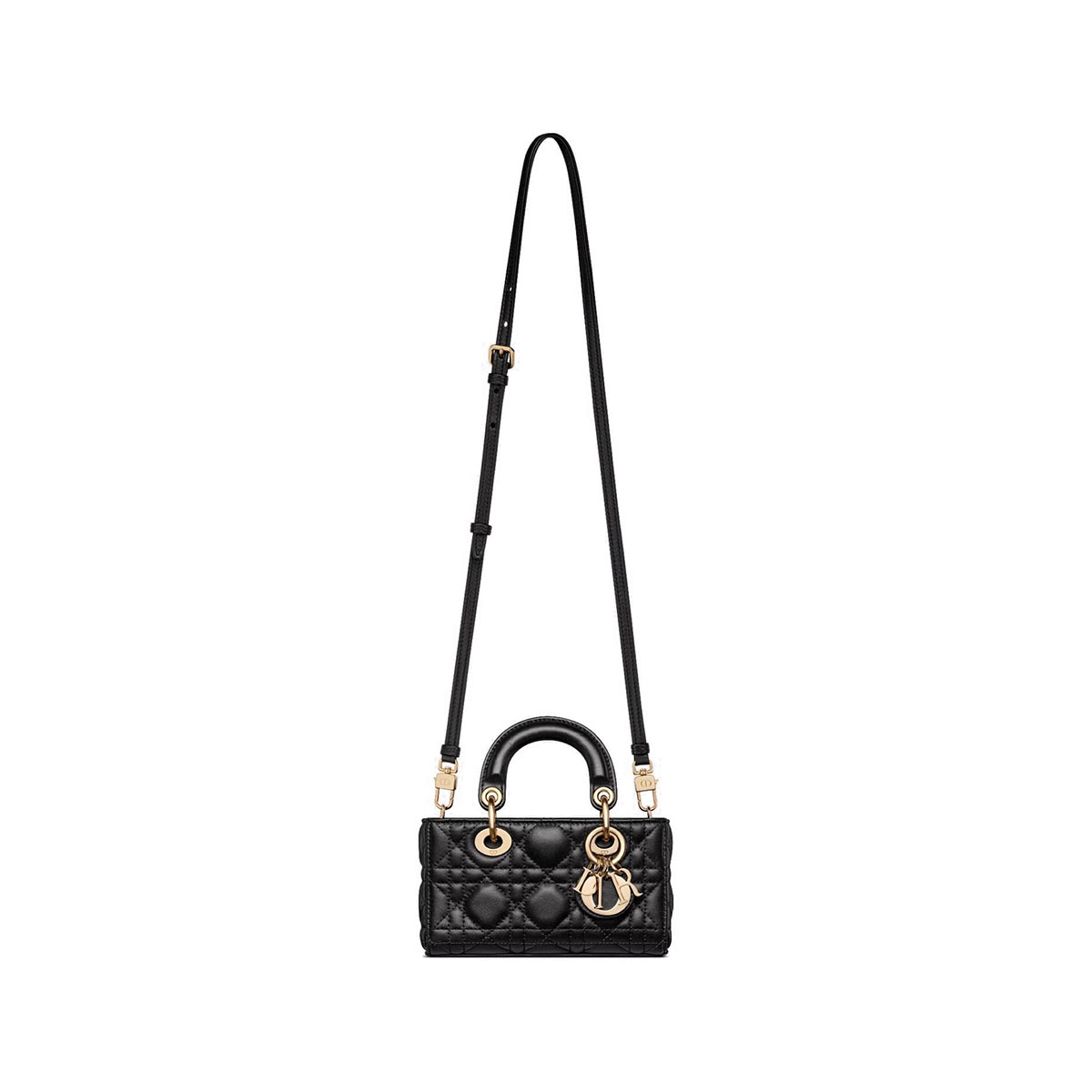 Dior Micro Lady D-Joy Bag in Cannage Lambskin - Black 