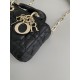 Dior Micro Lady D-Joy Bag in Cannage Lambskin - Black 