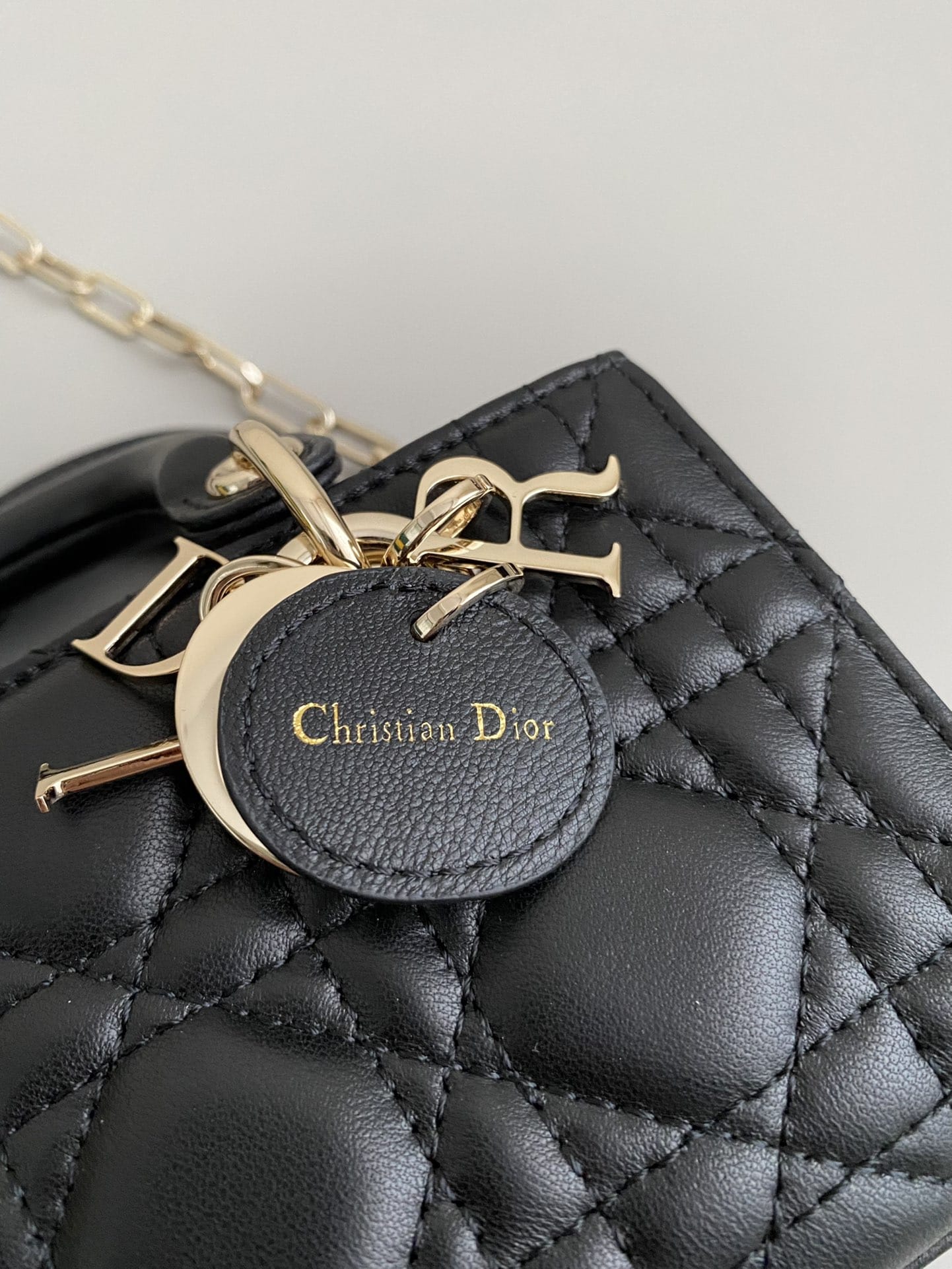 Dior Micro Lady D-Joy Bag in Cannage Lambskin - Black 