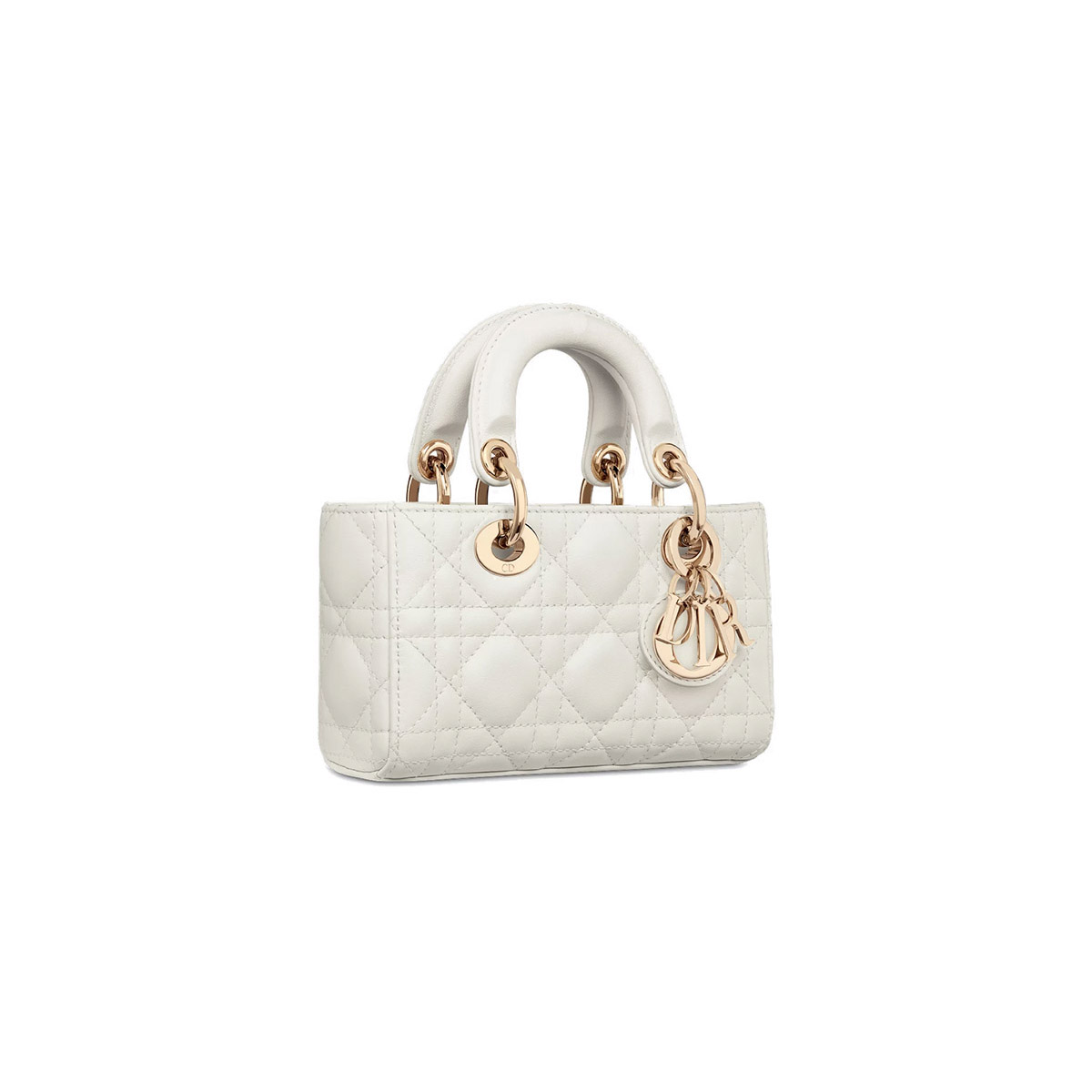 Dior Micro Lady D-Joy Bag in Cannage Lambskin - Latte