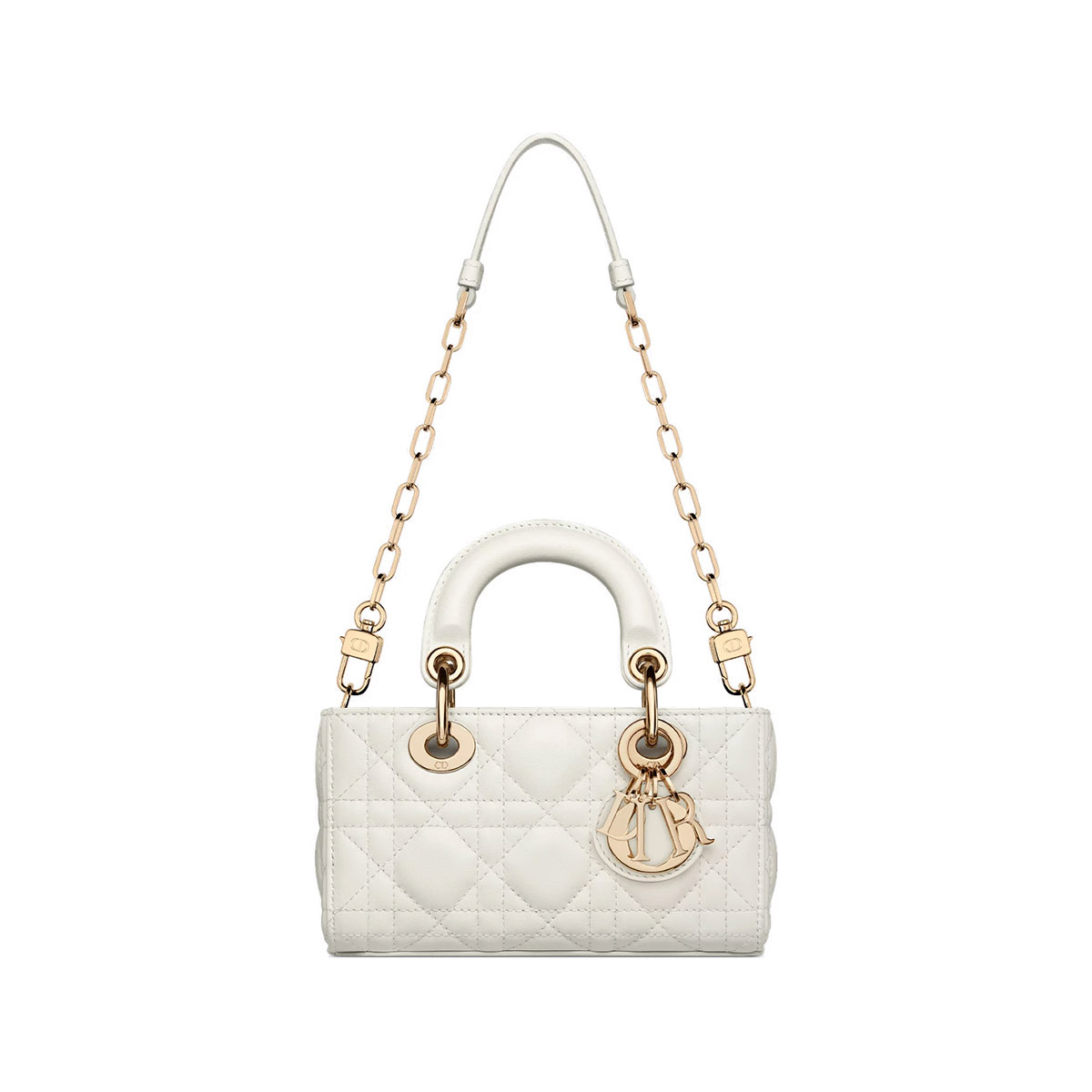 Dior Micro Lady D-Joy Bag in Cannage Lambskin - Latte