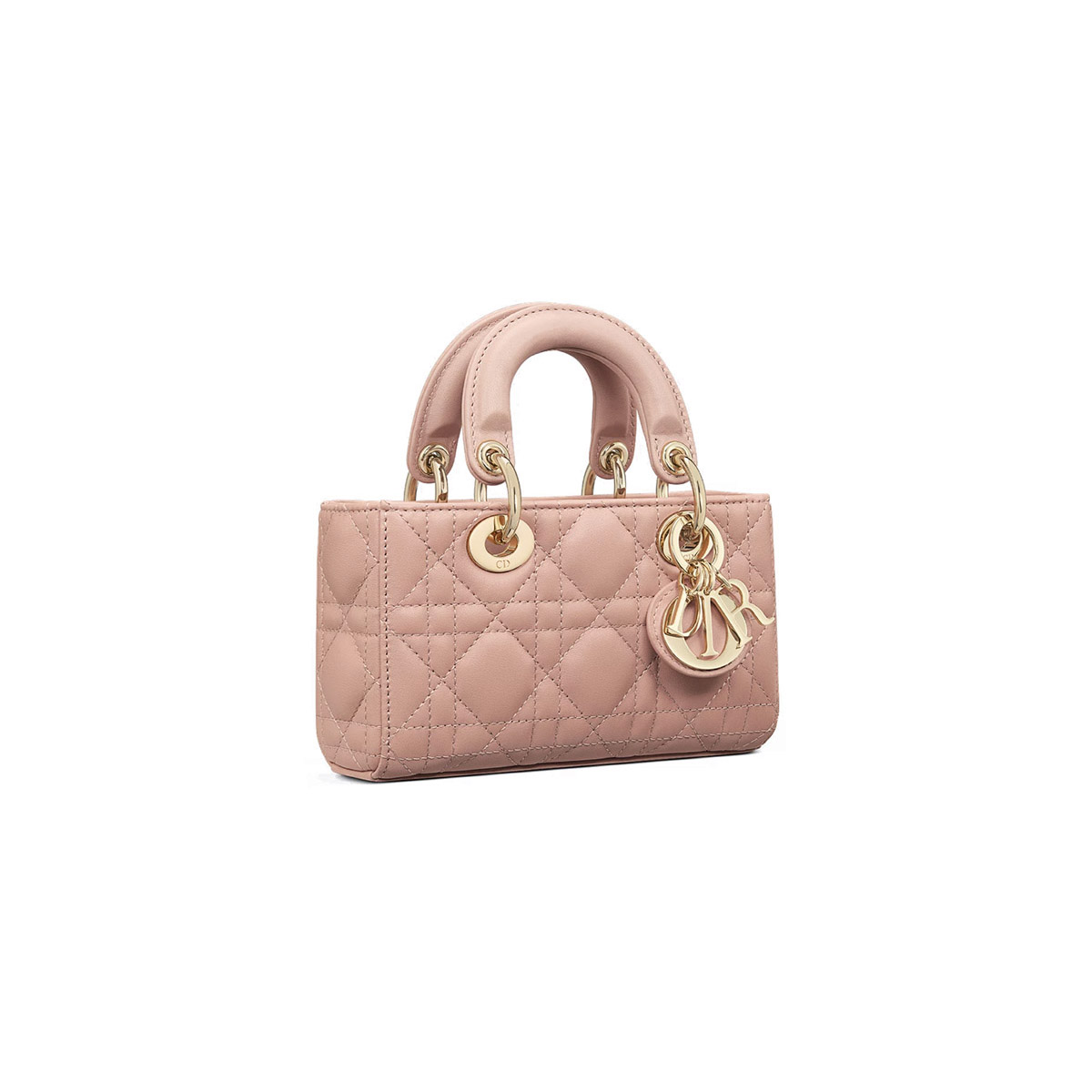 Dior Micro Lady D-Joy Bag in Cannage Lambskin - Rose des Vents