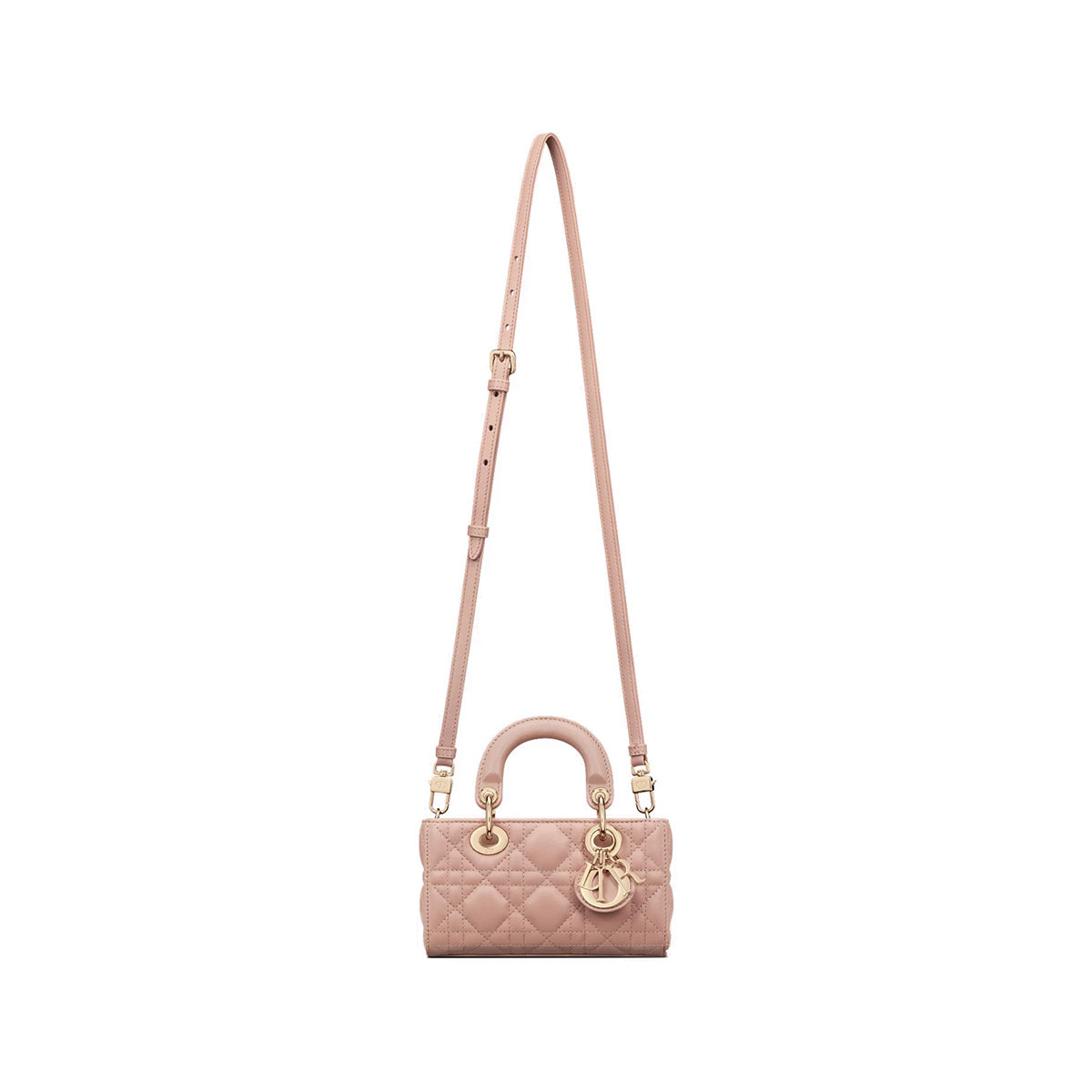 Dior Micro Lady D-Joy Bag in Cannage Lambskin - Rose des Vents