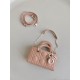 Dior Micro Lady D-Joy Bag in Cannage Lambskin - Rose des Vents