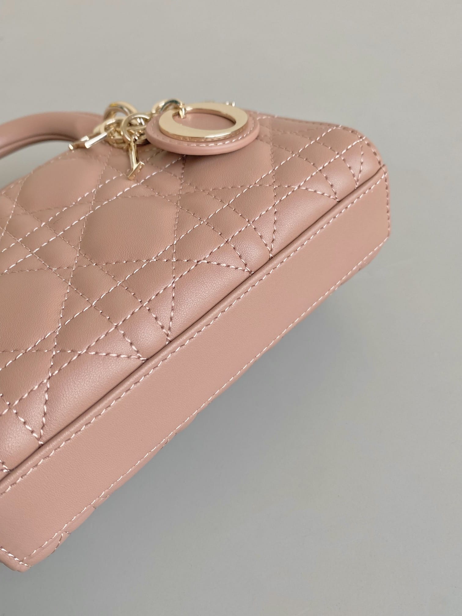 Dior Micro Lady D-Joy Bag in Cannage Lambskin - Rose des Vents