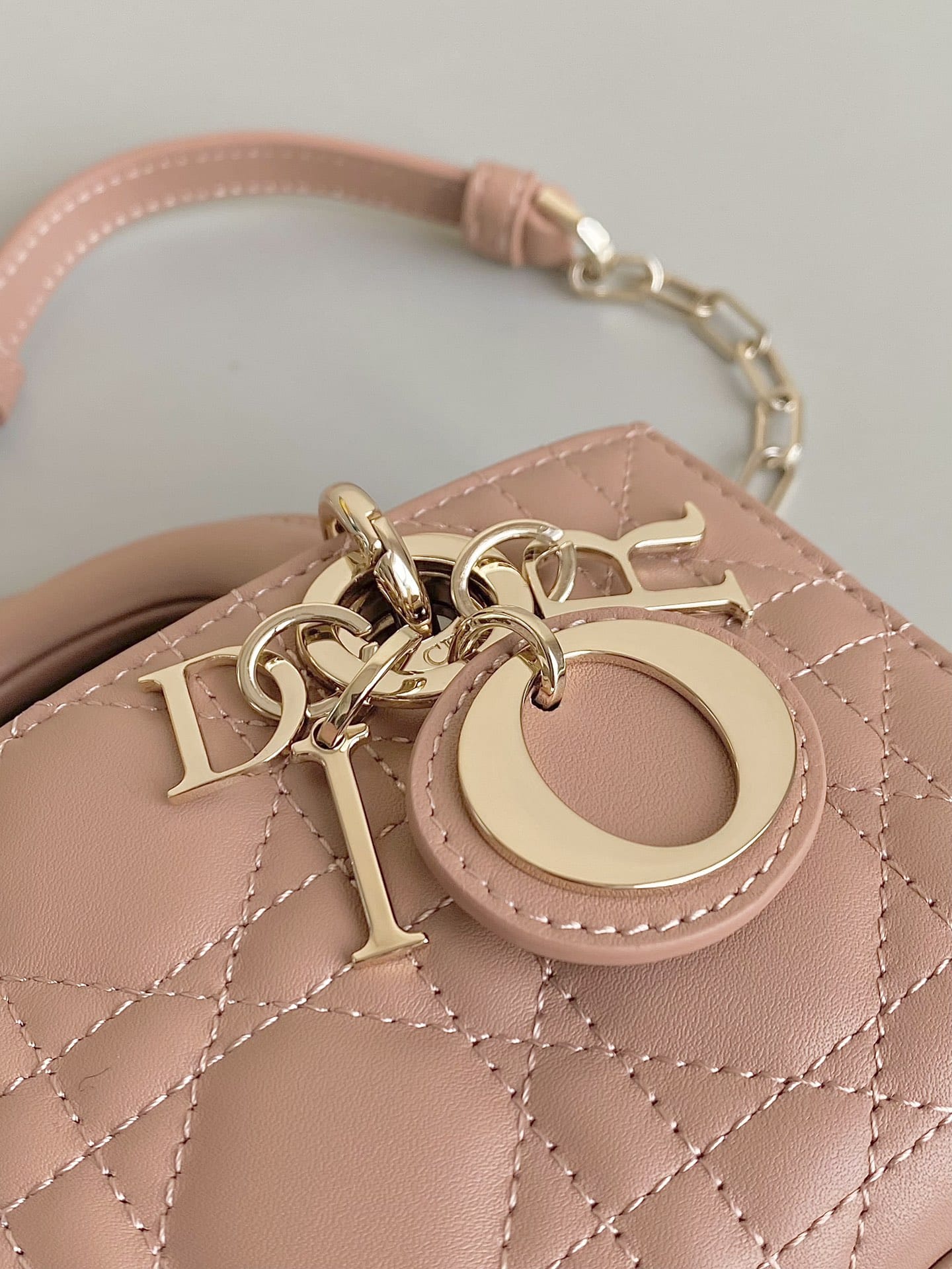 Dior Micro Lady D-Joy Bag in Cannage Lambskin - Rose des Vents