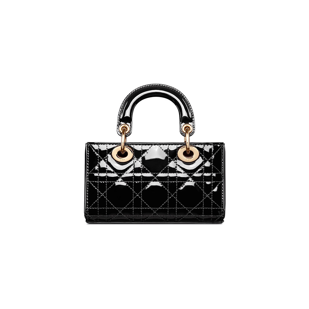 Dior Micro Lady D-Joy Bag in Patent Cannage Calfskin - Black 