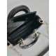 Dior Micro Lady D-Joy Bag in Patent Cannage Calfskin - Black 